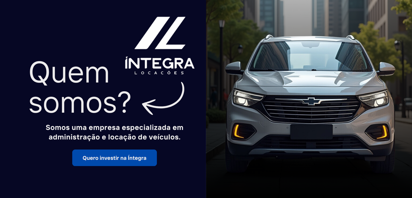 Veículo da Integra Locações em uma avenida urbana